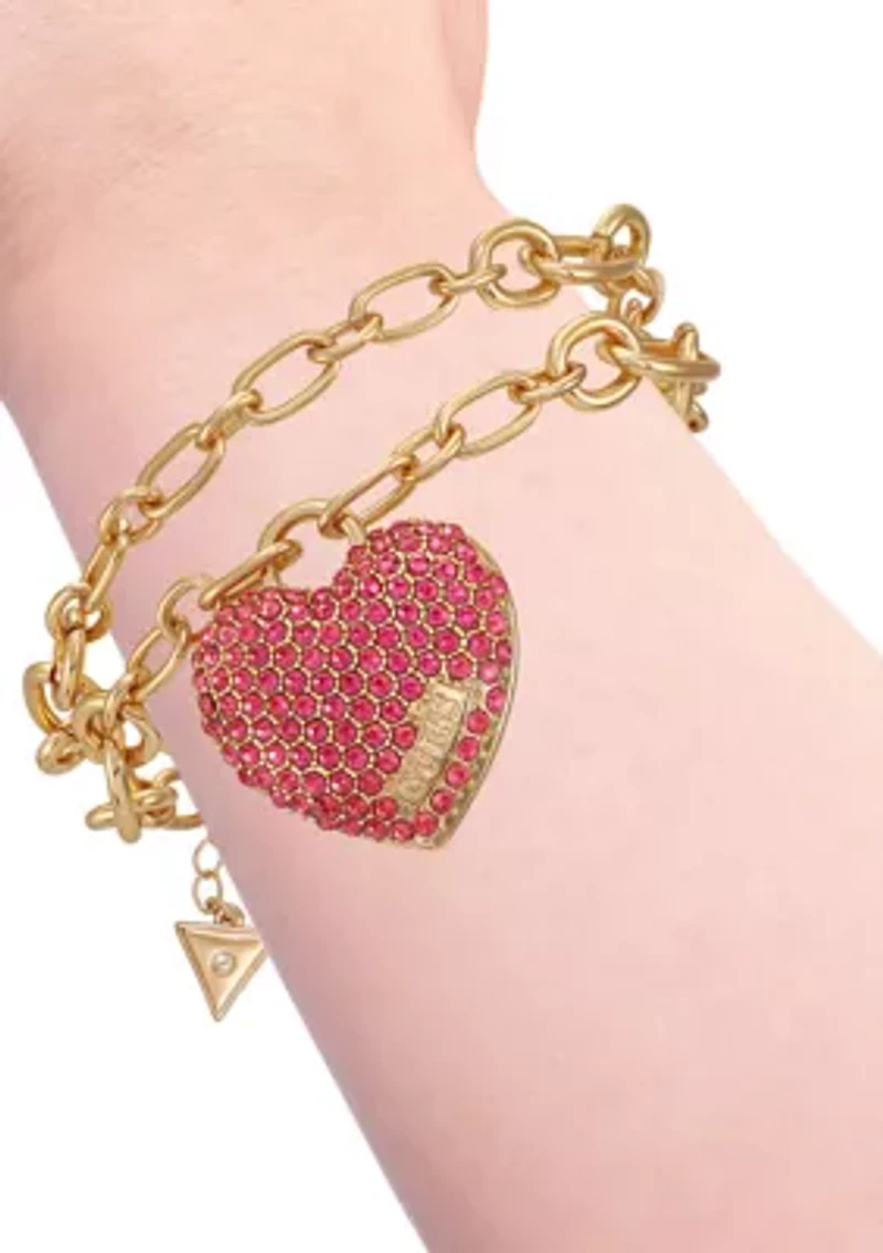 Crystal Pavé Heart Bracelet