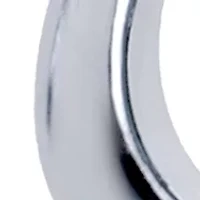 Silver-Tone Tube Hoop Earrings