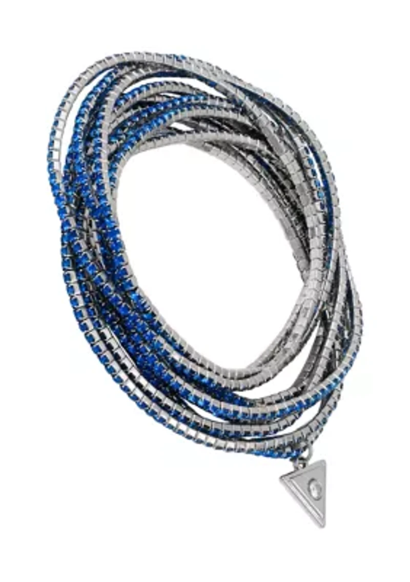 Blue Crystal Stretch Bracelets