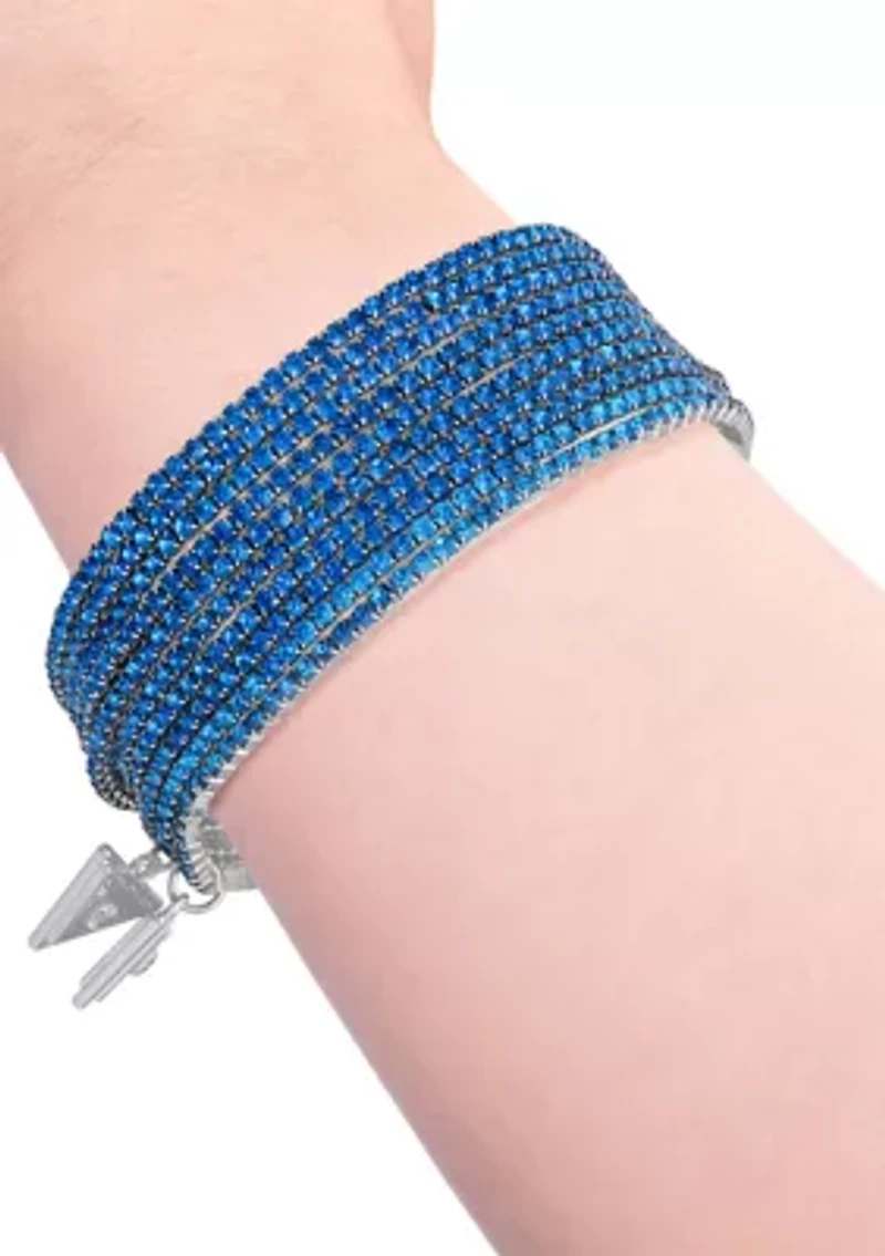 Blue Crystal Stretch Bracelets