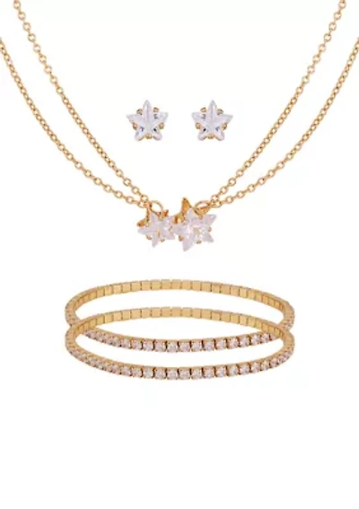 Genuine Cubic Zirconia Star Jewelry Set