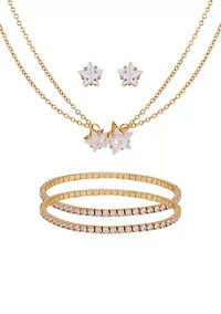 Genuine Cubic Zirconia Star Jewelry Set
