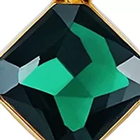 Linear Emerald Crystal Earrings