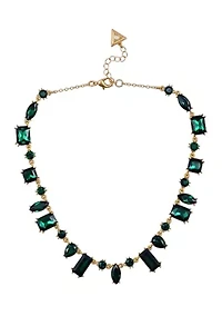  Emerald Crystal Statement Necklace