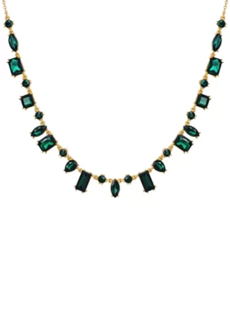 Emerald Crystal Statement Necklace