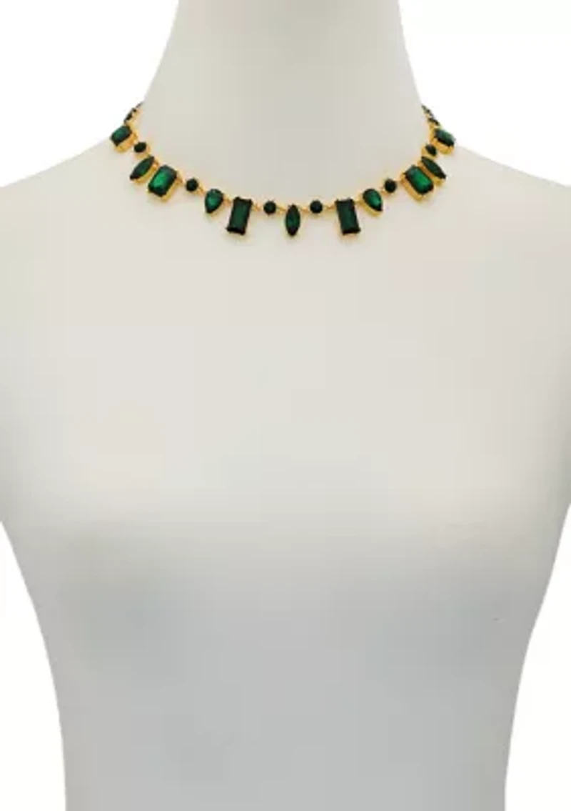 Emerald Crystal Statement Necklace