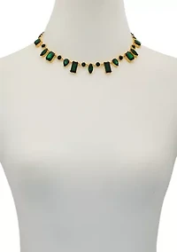  Emerald Crystal Statement Necklace