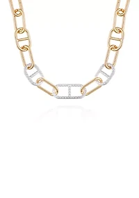Two Tone Link Collar Necklace