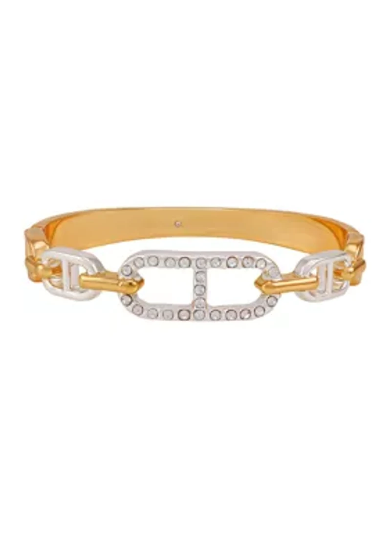 Two Tone Side Hinge Bracelet