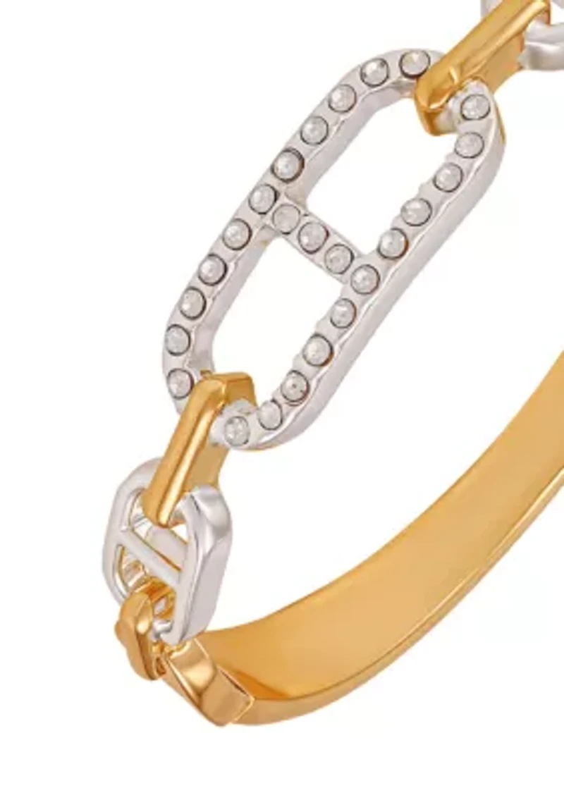 Two Tone Side Hinge Bracelet