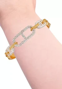 Two Tone Side Hinge Bracelet