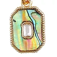 Gold Tone Layered Pendant Necklace