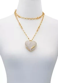 Heart Pendant Wrap Necklace