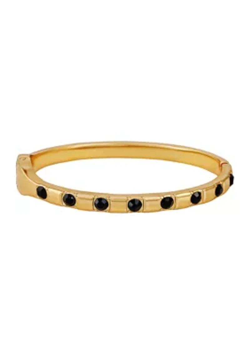 Rhinestone Accented Bangle Bracelet