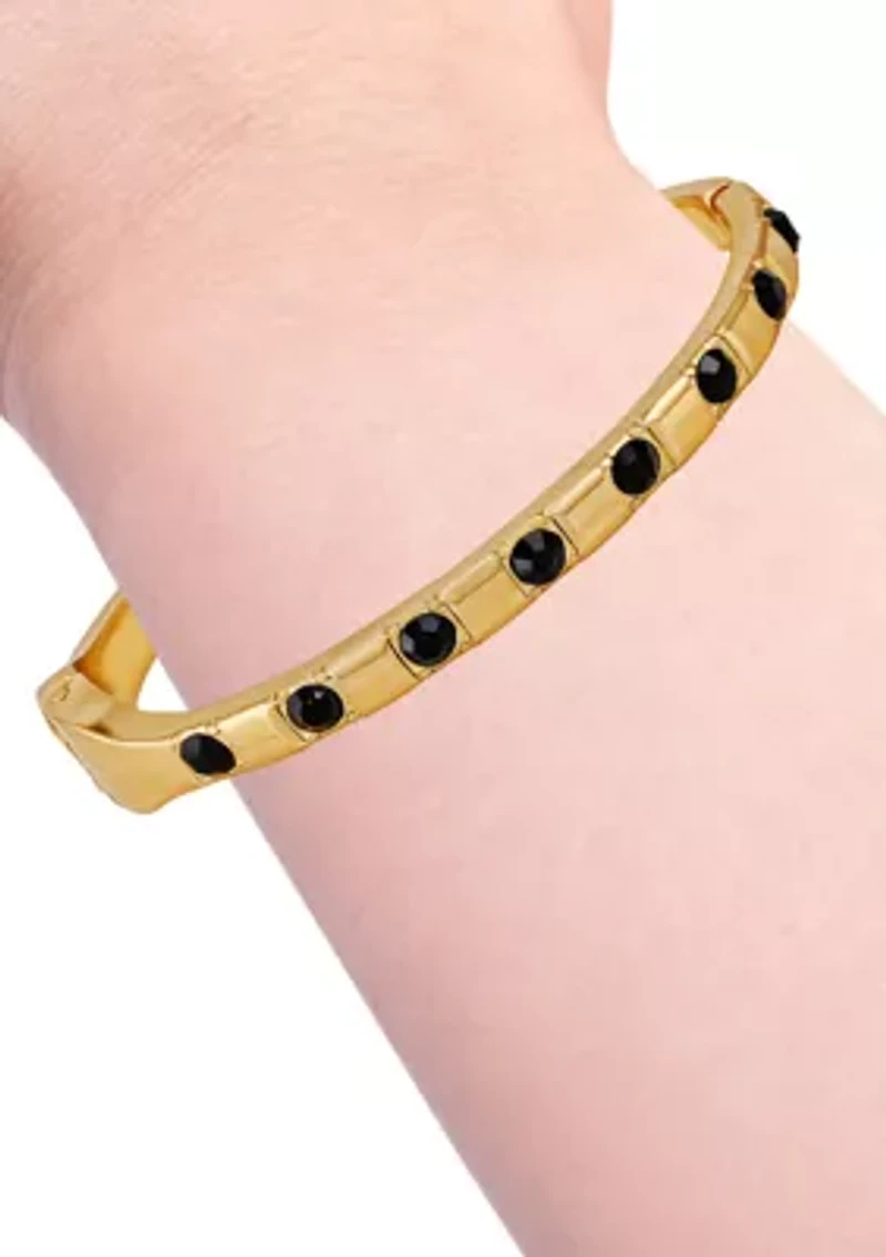 Rhinestone Accented Bangle Bracelet