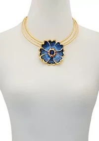 Gold-Tone Collar Pendant Necklace