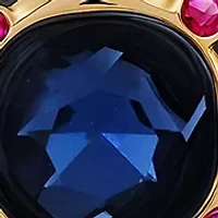 Blue Flower Side Hinge Bangle Bracelet