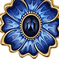 Blue Flower Pendant Necklace