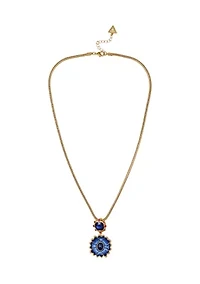 Blue Flower Pendant Necklace
