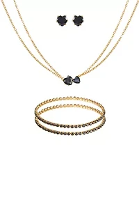 Heart Stone Jewelry Set