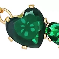 Gold Heart Stone Jewelry Set 