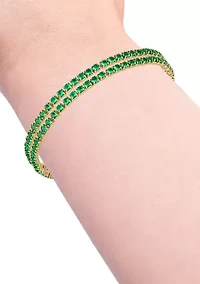 Gold Heart Stone Jewelry Set 