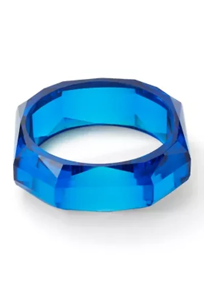Lucite Geometric Bangle Bracelet