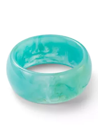Aqua Lucite Bangle Bracelet