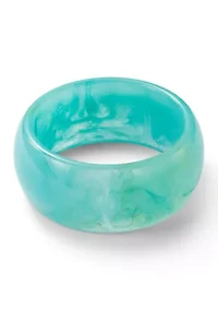 Aqua Lucite Bangle Bracelet