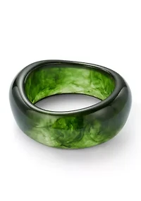 Green Marbled Chucky Bangle Bracelet