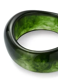 Green Marbled Chucky Bangle Bracelet