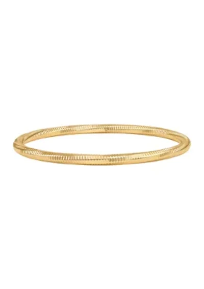 Textured Thin Gold Tone Bangle Bracelet