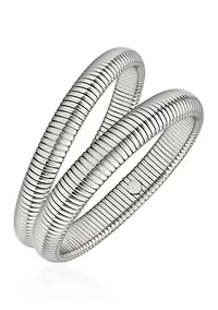 Silver Tone Bangle Stretch Bracelet Set