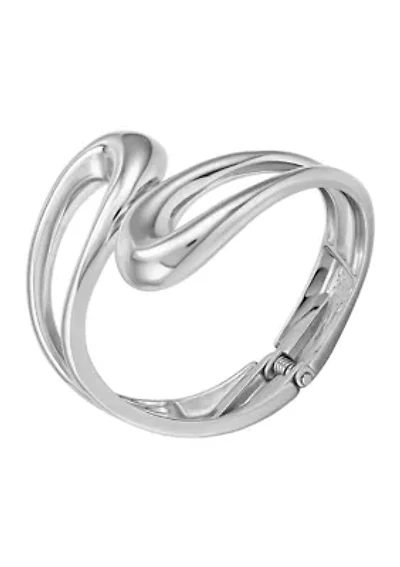 Silver Tone Hinge Bracelet