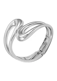 Silver Tone Hinge Bracelet