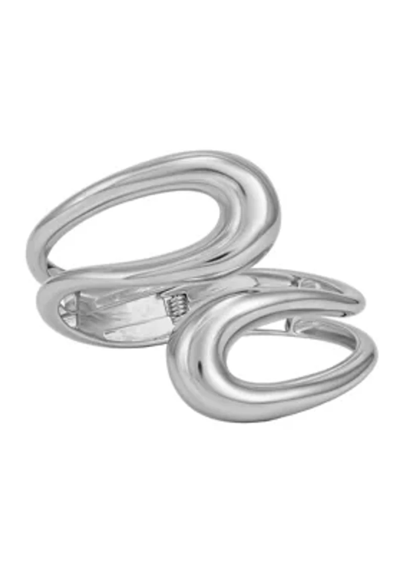Silver Tone Hinge Bracelet