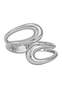 Silver Tone Hinge Bracelet