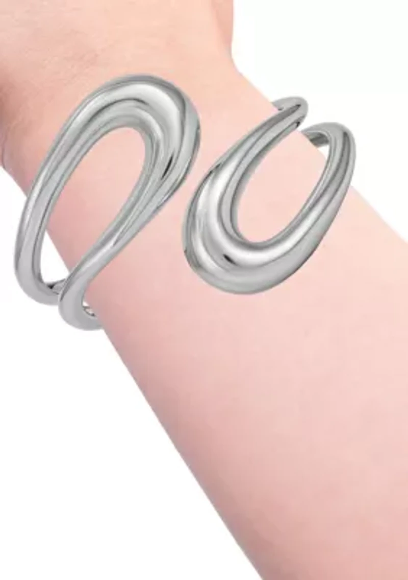 Silver Tone Hinge Bracelet