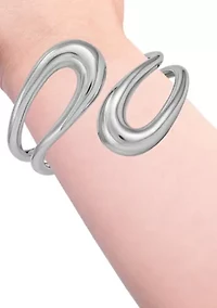 Silver Tone Hinge Bracelet