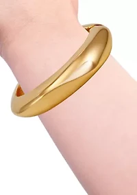  Gold H Tone Hinge Bangle Bracelet