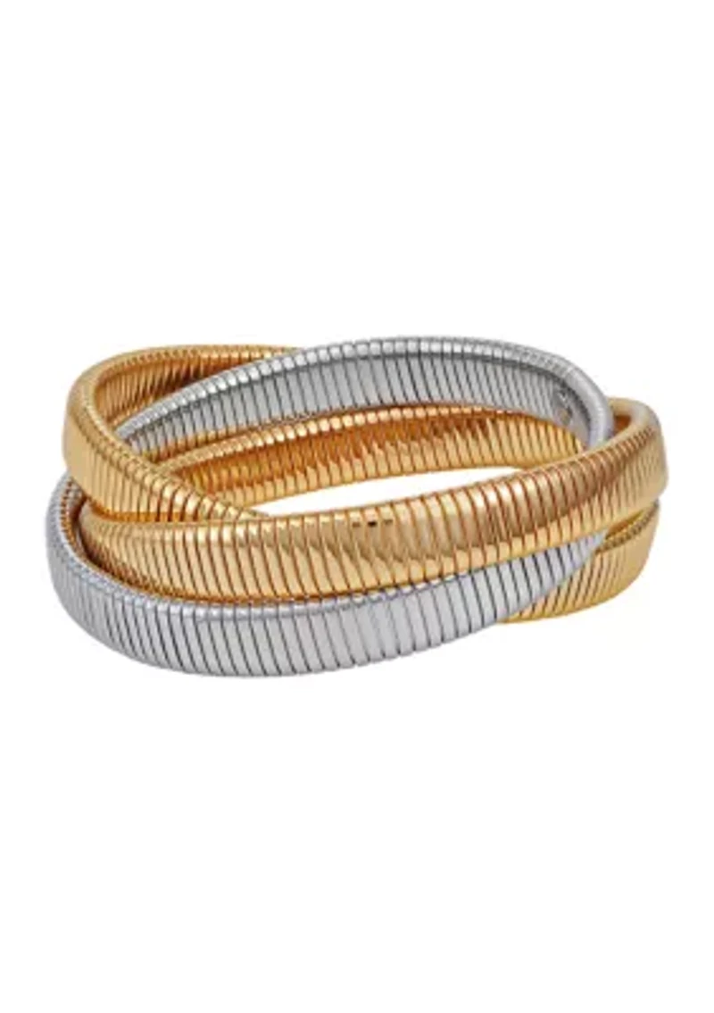 Two-Tone Stretch Bracelet