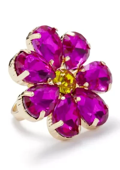 Fuschia Floral Ring