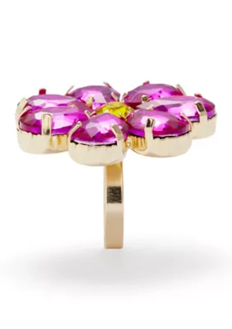 Fuschia Floral Ring