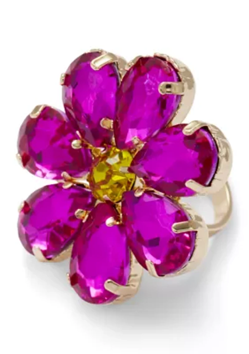 Fuschia Floral Ring