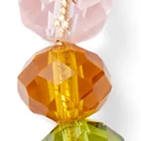 Rainbow Beaded Gold Plated Guess Charm Necklace