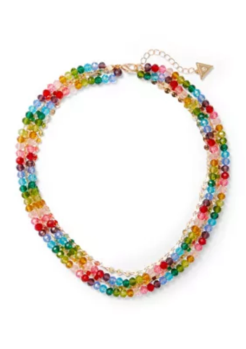 Rainbow Multi Layered Beaded Necklace