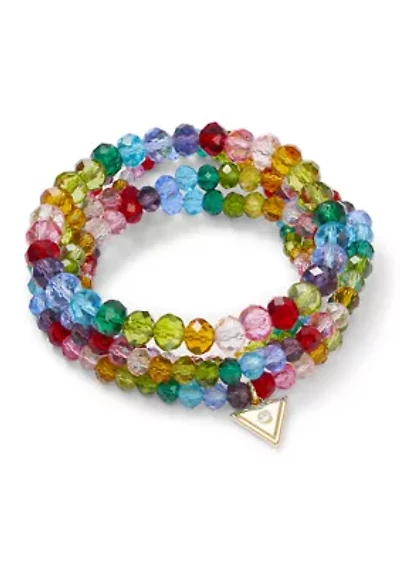  Multi-Colored Stretch Bracelet Set