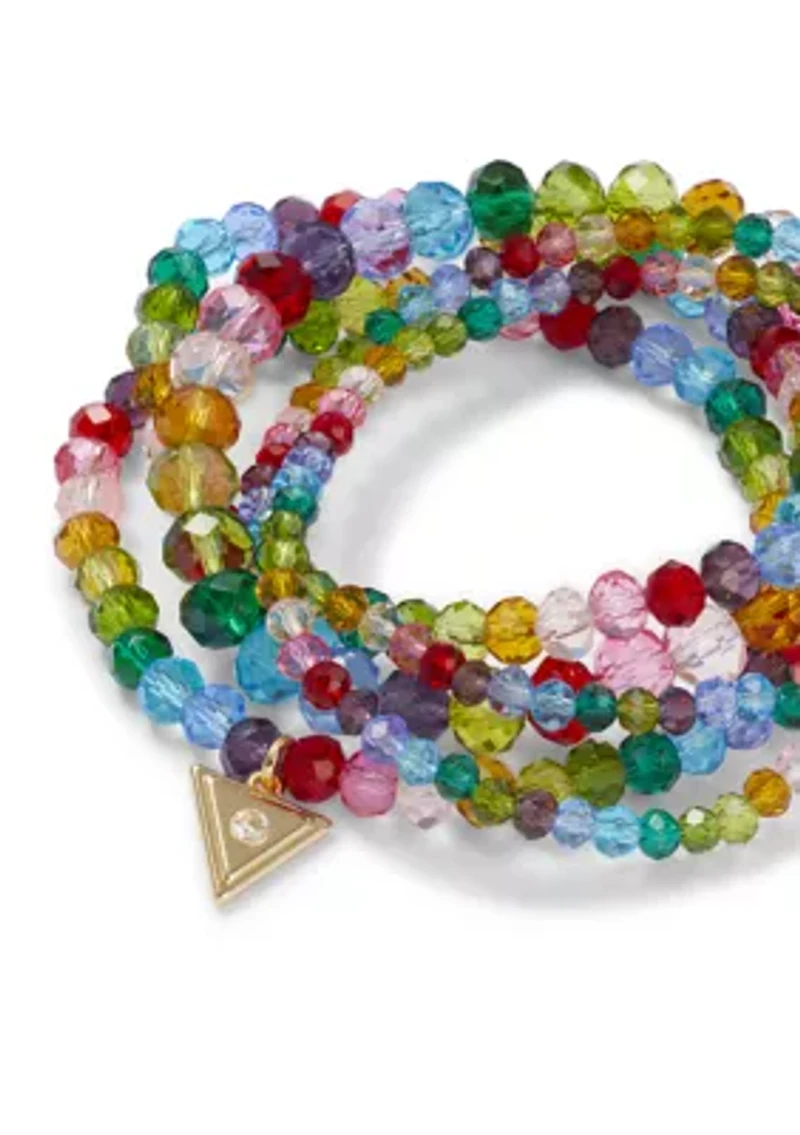  Multi-Colored Stretch Bracelet Set