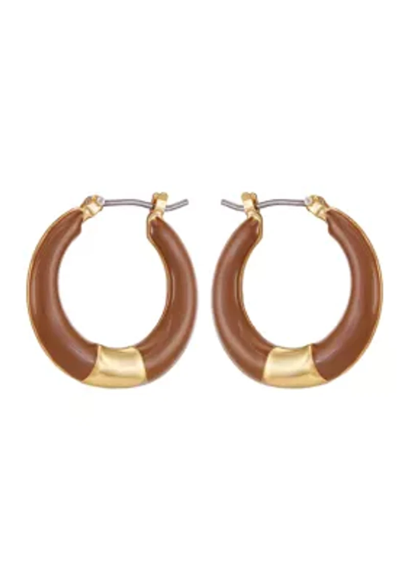 Gold-Tone Hoop Earrings