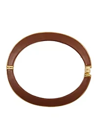 Gold Tone Hinge Cuff Bracelet